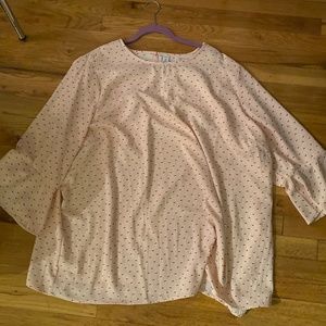 Pale Pink Heart Polka Dotted Blouse